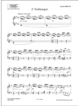 2ème Arabesque - DEBUSSY - Partition - Piano